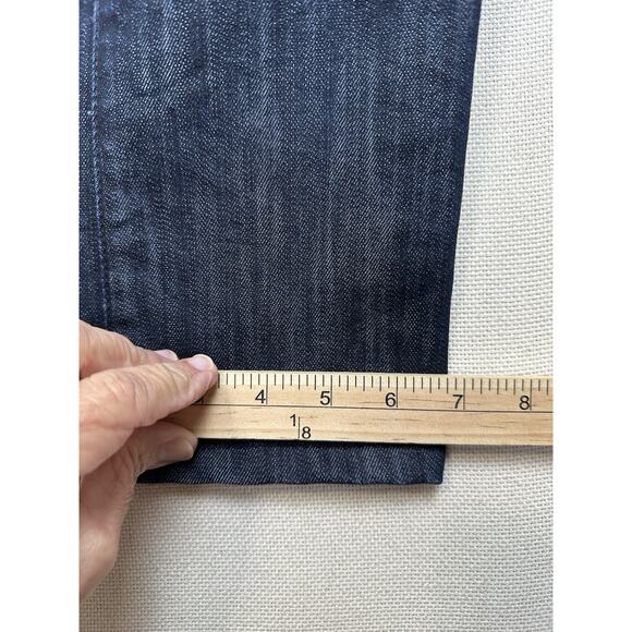 Marciano Women’s Dark Wash Denim Jeans Sz 27 Gold & Leather Trim Low Rise USA - Picture 8 of 16